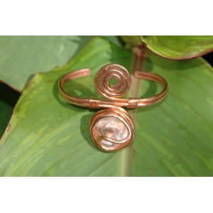 Bracelet "spirale" avec pierres naturelles