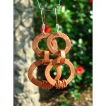 "Double ring" pound earrings