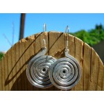 Boucles d'oreille martelées "Spirales" cuivrées