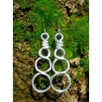 Boucles d'oreilles martelées "ADN"