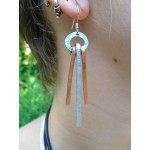 Boucles d'oreille martelées "spirales"