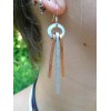 Boucles d'oreille martelées "spirales"