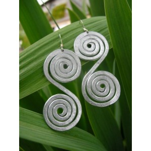 "Double spirales" pound earrings