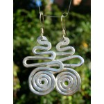 Boucles d'oreille martelées "spirale+courbe"