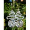 Boucles d'oreille martelées "spirale+courbe"