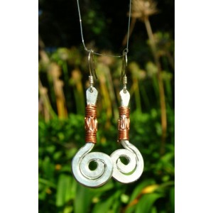 "Tribal" pound earrings