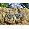 Boucles d'oreille martelées "spirales"