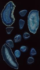 pierre agate bleue