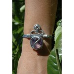 "Zig-zag" bracelet with natural stone