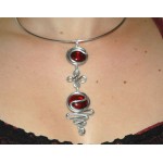 "Rachel" necklace with colored glass