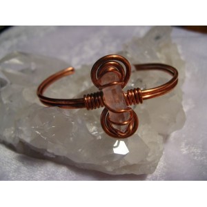 Copper bracelet with mountain cristal