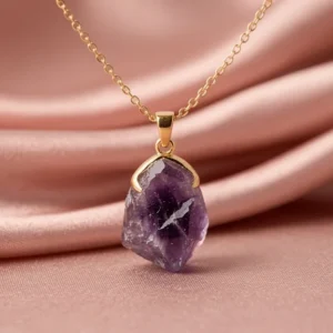 Collier améthyste brute