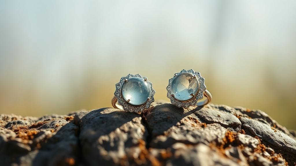 Bijoux en pierre de lune montés sur argent sterling