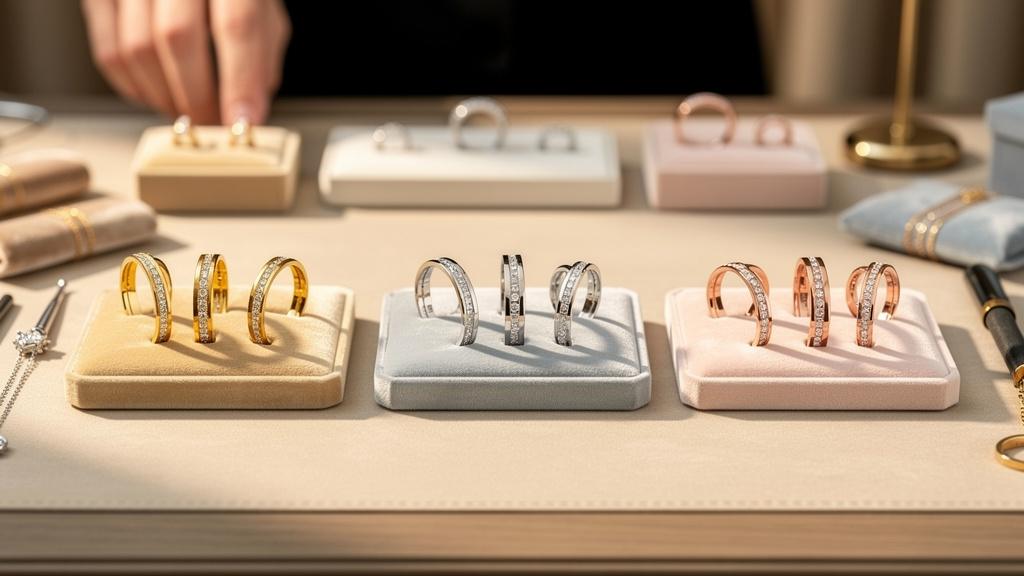 Or jaune, or blanc et or rose : tableau comparatif