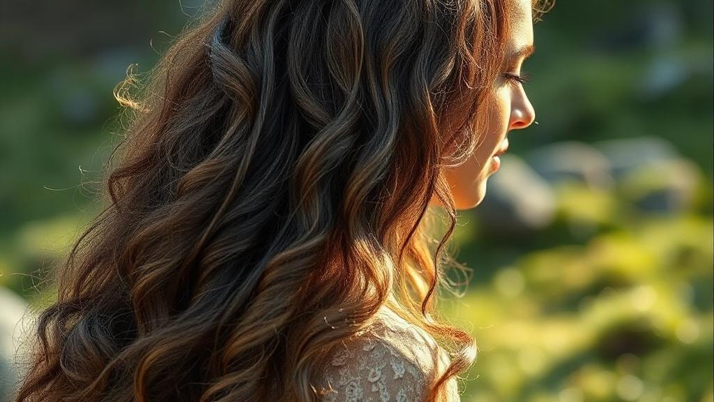Wolf cut féminin sur cheveux ondulés